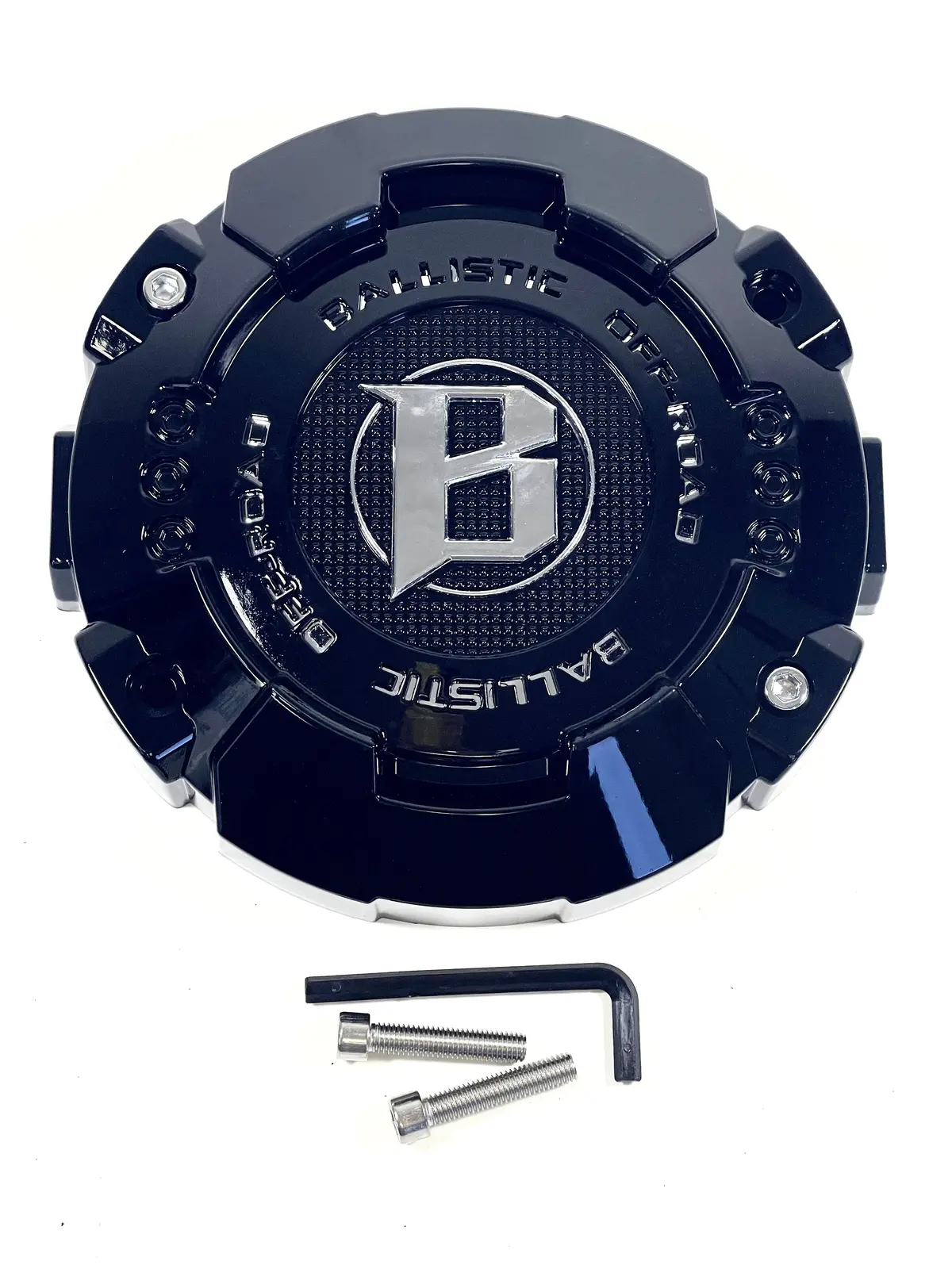 Ballistic Off-Road Gloss Black Wheel Center Cap Cap Or-Nb-1-Bal-Gb-16 (4 Caps)+ Screws 1