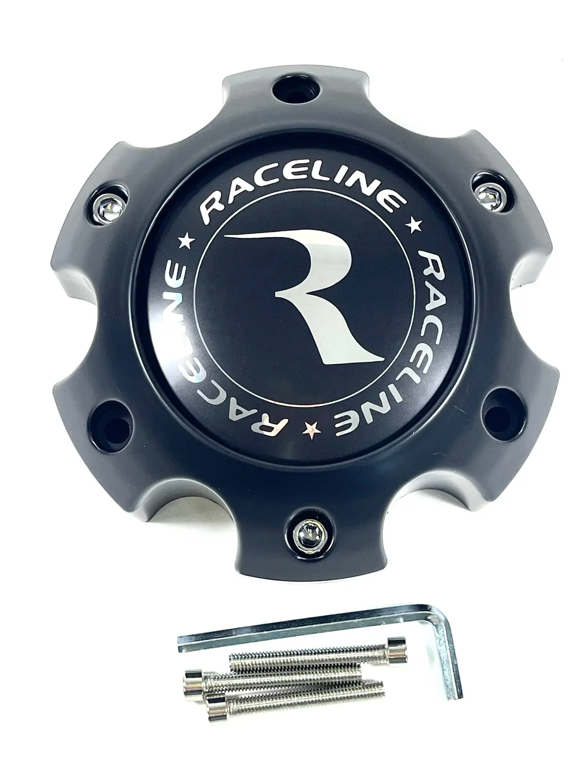 Raceline Wheels Flat Black Custom Wheel Center Caps # Pd-Capsx-P981-6H2 / 311163 (1 Cap) 6 Lug 2