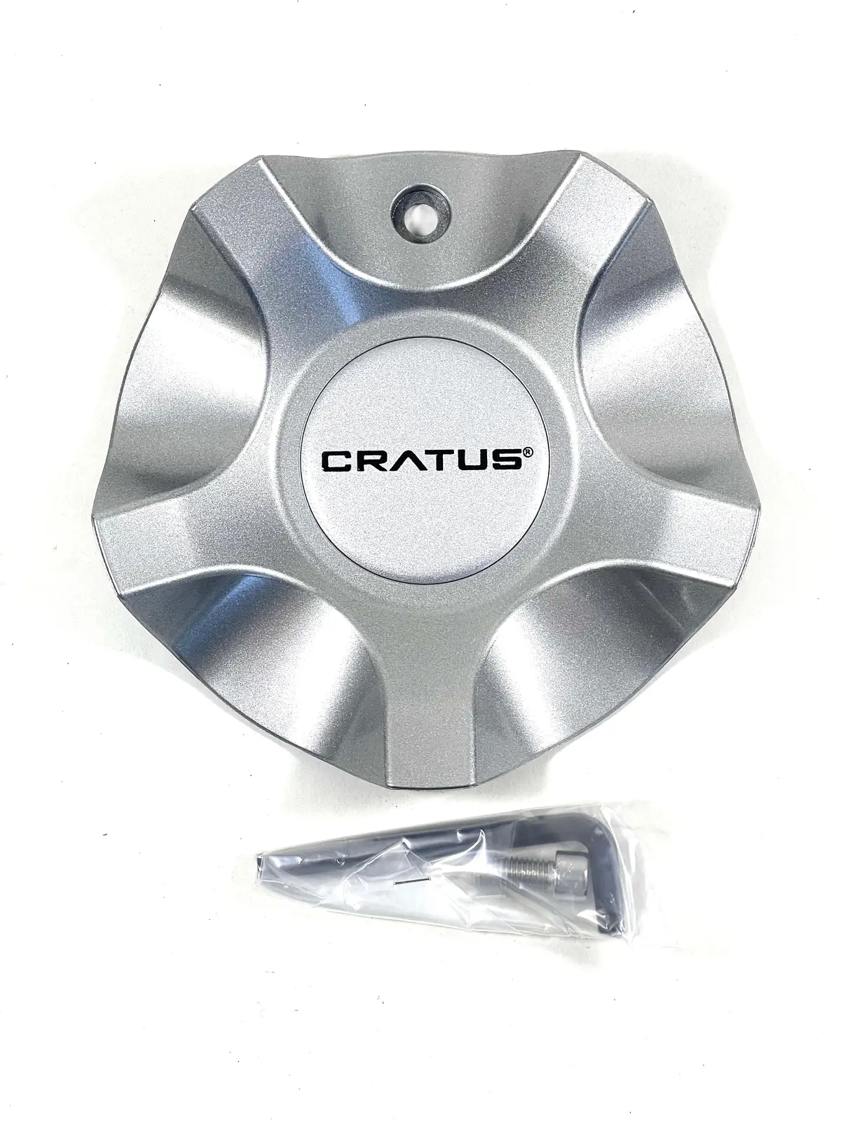 Cratus Wheels Silver Wheel Rim Center Cap # Cap Cr-105 (1 Cap) + Bolt 1