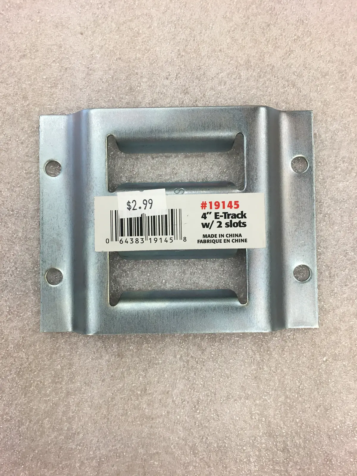 E-Track 4' 6000 Lb Horizontal 1