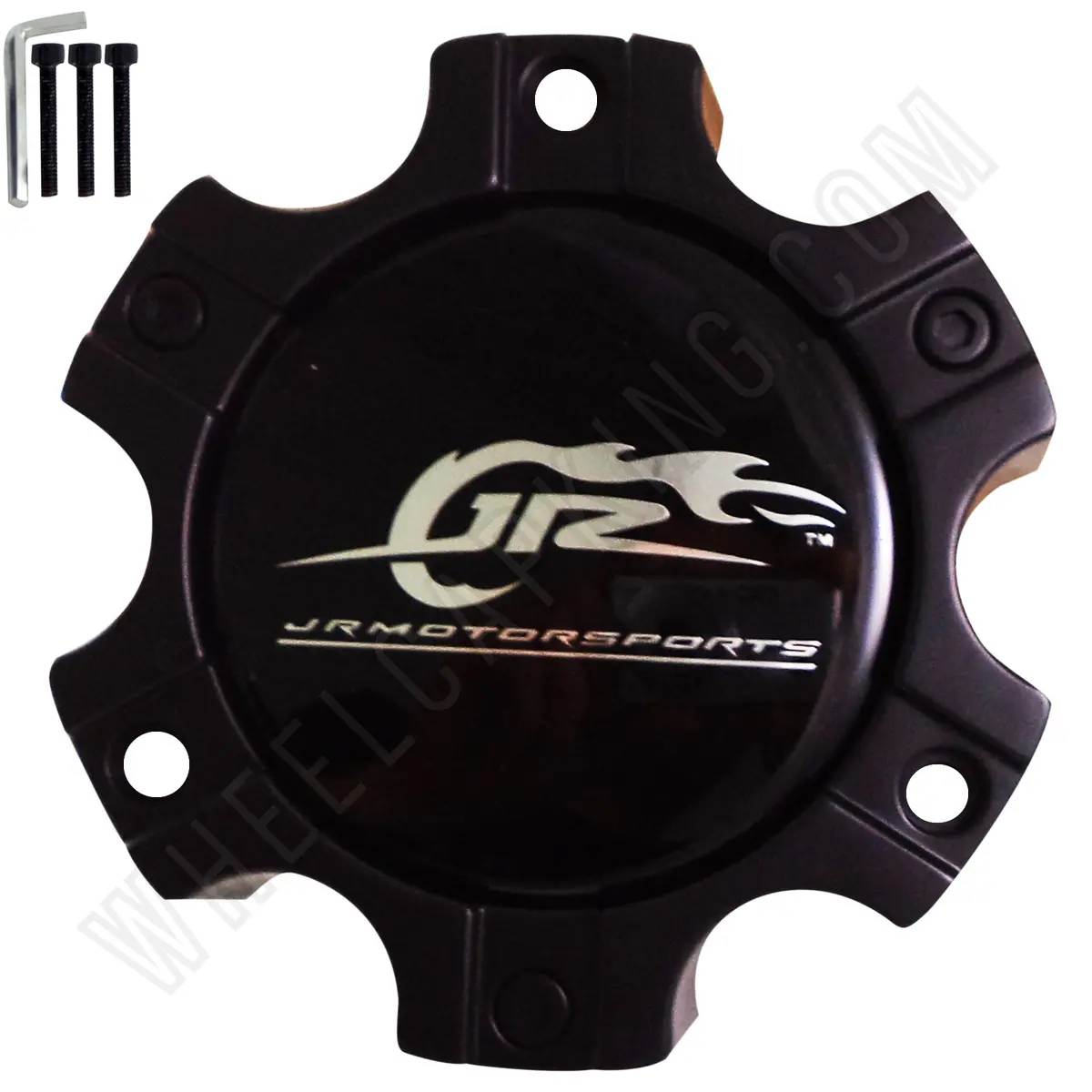 Jr Motorsports Flat Black Custom Wheel Center Cap # M-563 (4 Caps) 1