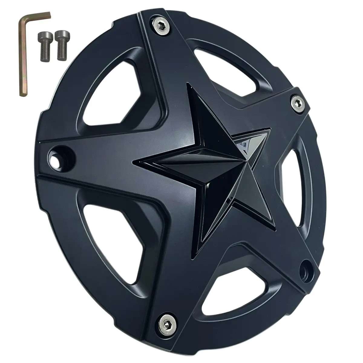 Xd Series Matte Black Wheel Center Hub Cap 4/5/6/8Lug Xd827 Rockstar Iii 827Cap (4 Caps) 1