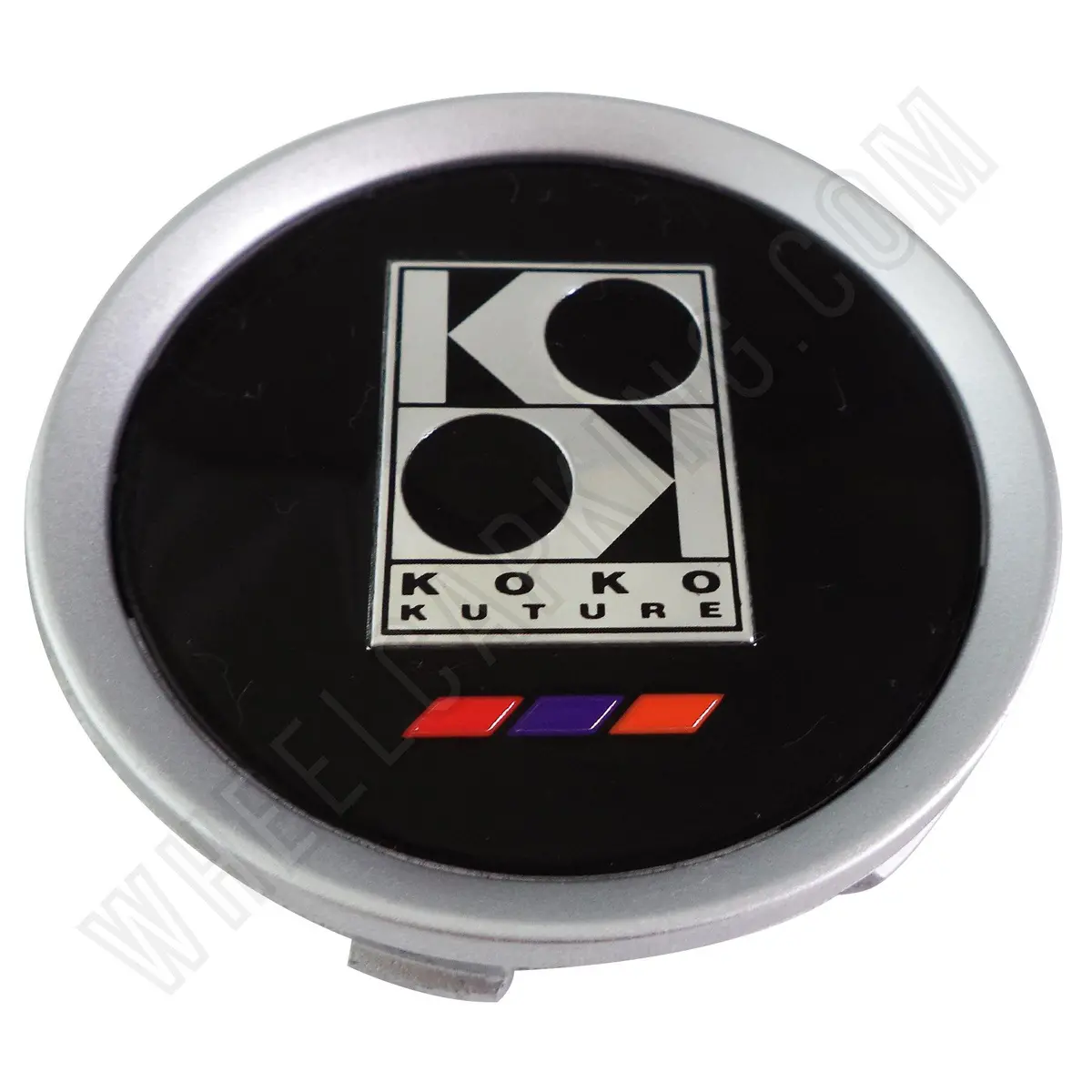 Koko Kuture Wheels Silver / Black Custom Wheel Center Caps # 998K75 (4 Caps) 1
