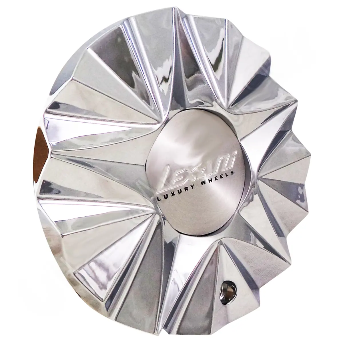 Lexani Wheels 'Ice' Chrome Custom Wheel Center Cap # Ice-3 (Fwd) (4 Caps) 1