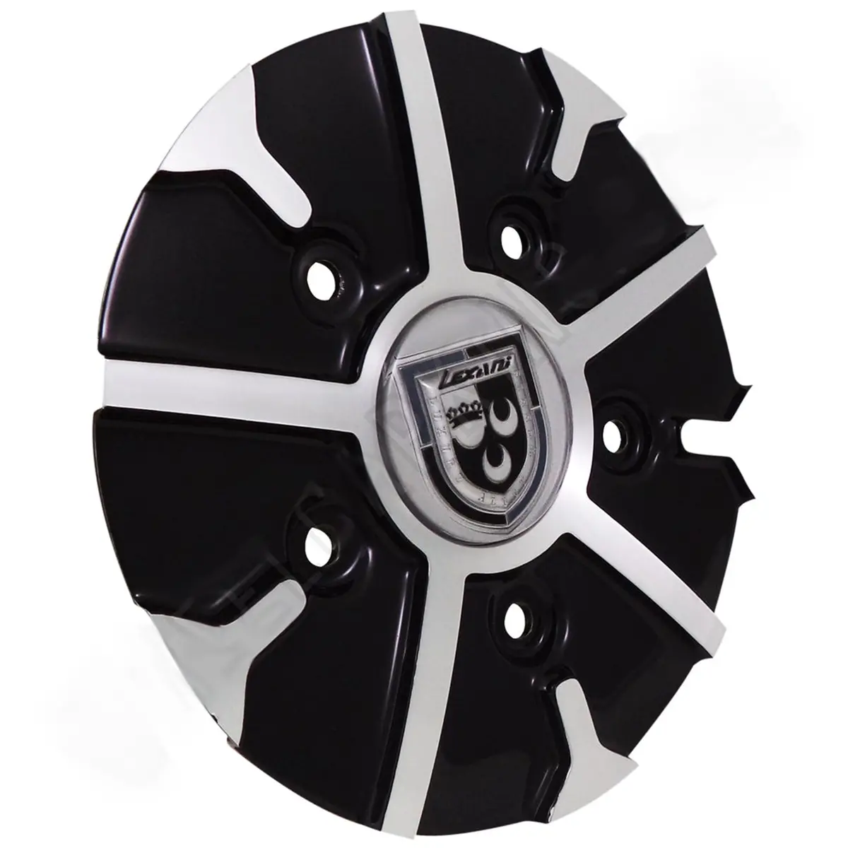 Lexani Wheels Silver / Black Custom Wheel Center Cap # C-314-2 (1 Cap) 1