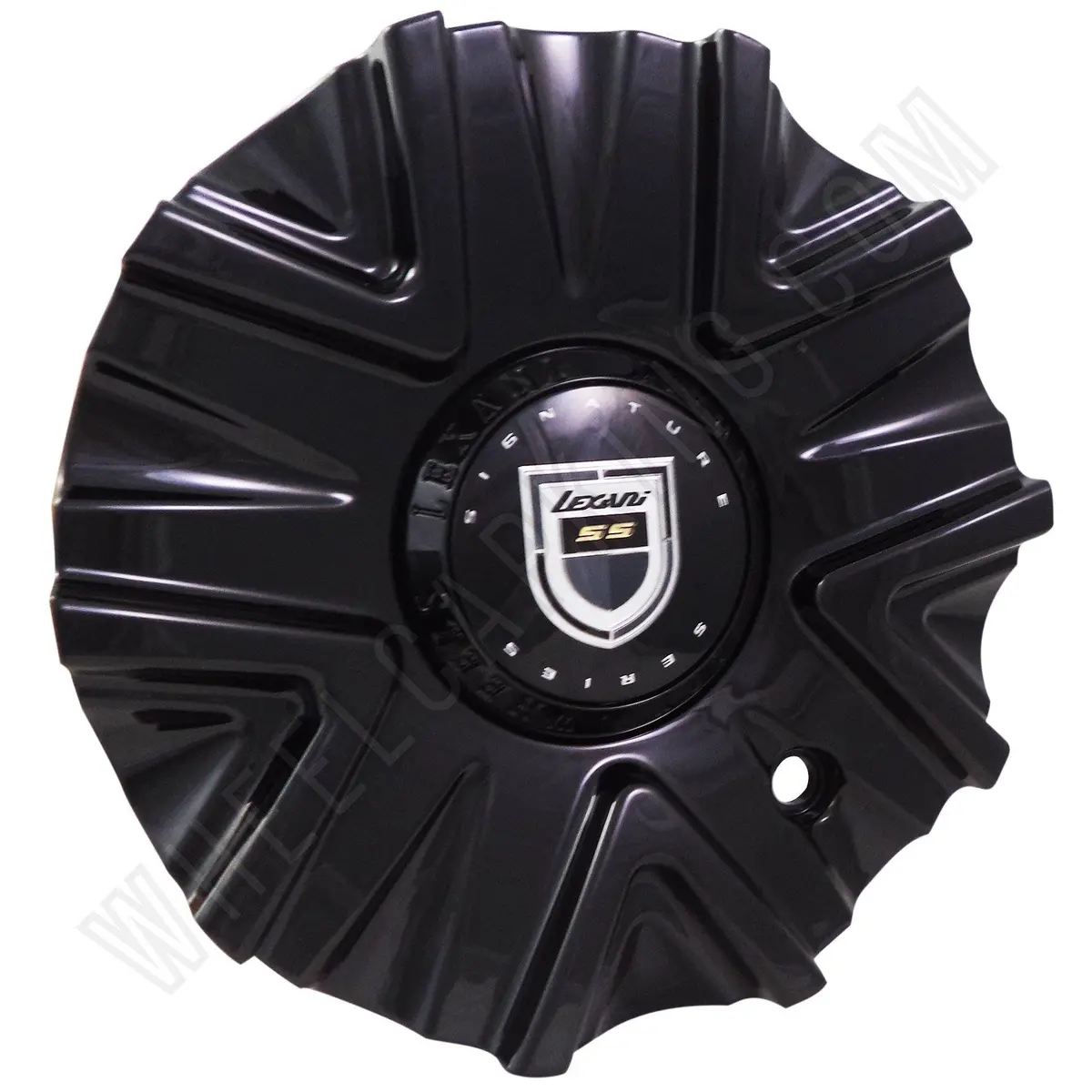 Lexani Wheels 'Ss' Gloss Black Custom Wheel Center Cap # C-189 / C-400 (1 Cap) 1