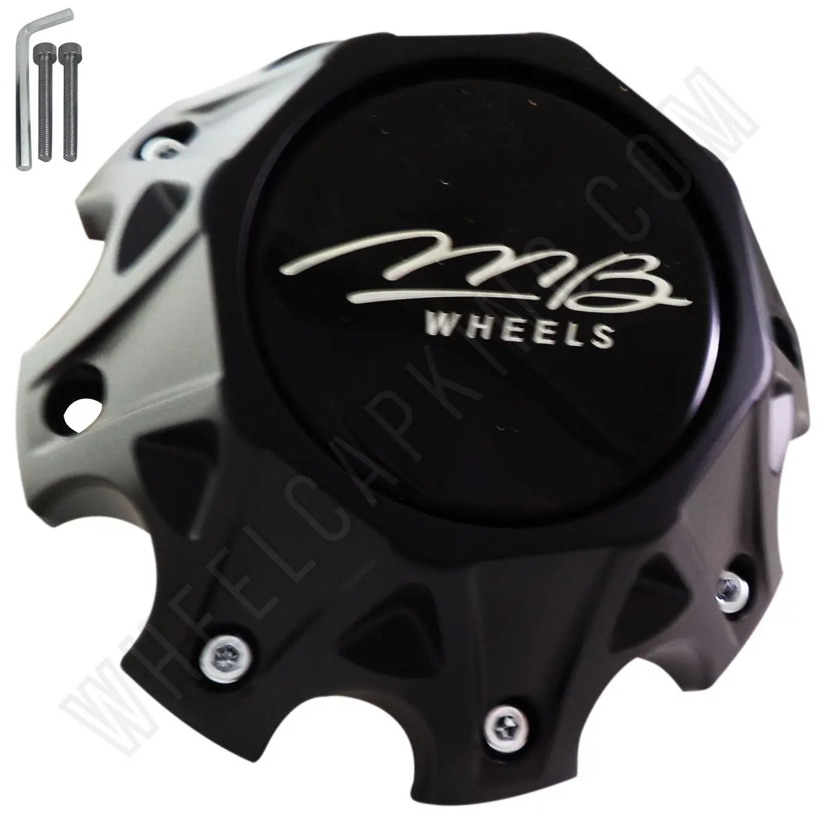 Mb Motorsport Wheels Flat Black Custom Wheel Center Caps # Bc-850-Blk (1 Cap) 1