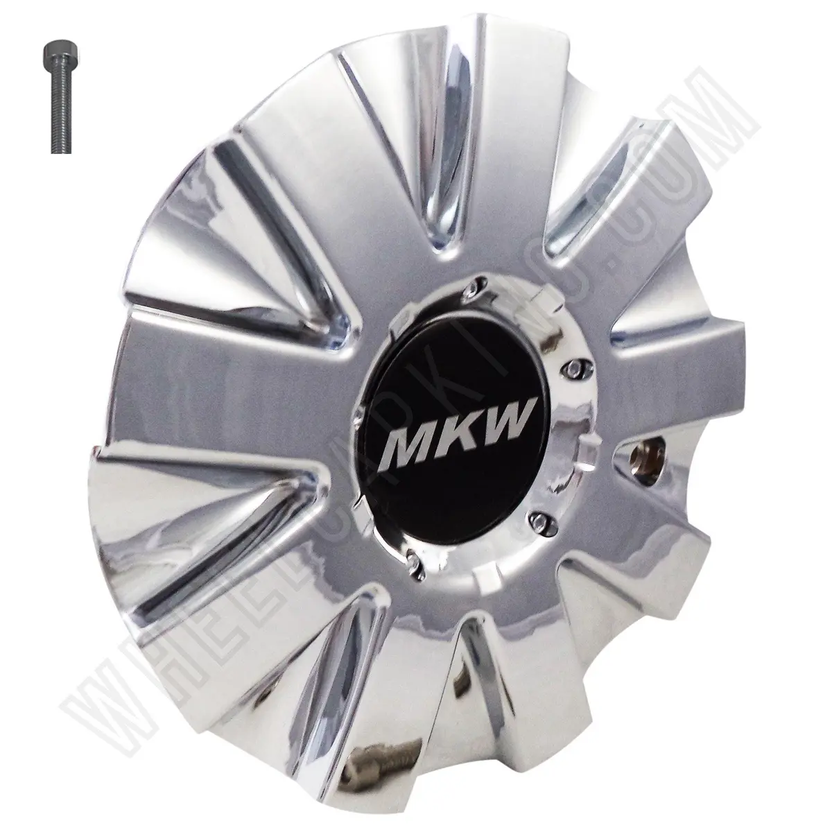 Mkw Wheels Chrome Custom Wheel Center Caps # C901801 / Cap M102 (4 Caps) 1