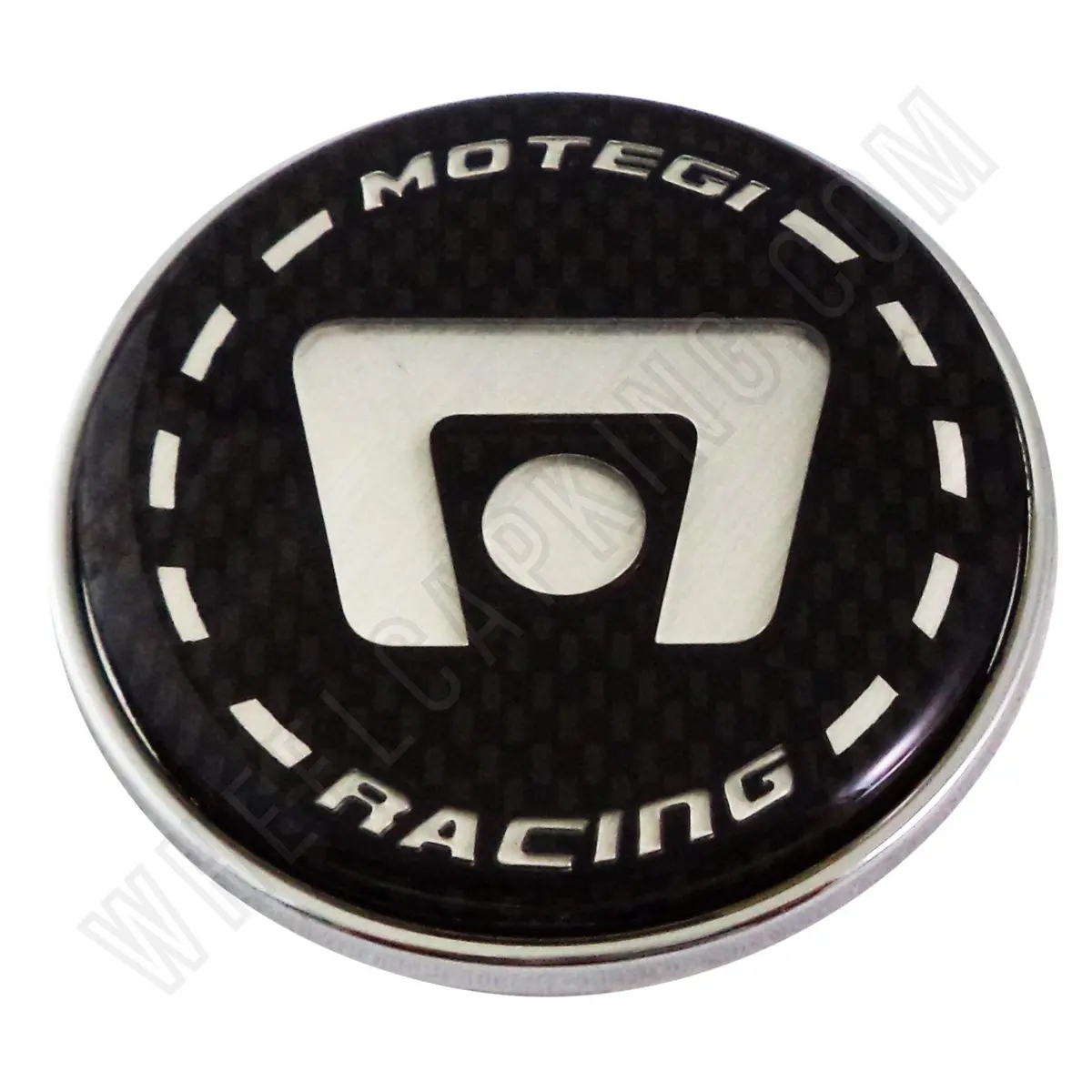 Motegi Wheels Chrome / Black Custom Wheel Center Caps # 2201010103 / Sc-10 (1 Cap) 1