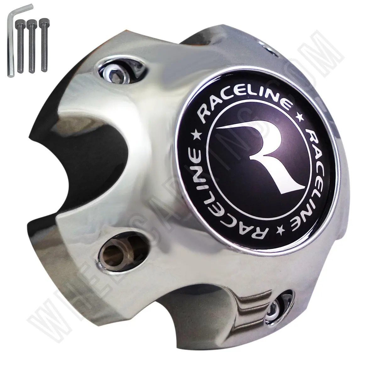 Raceline Wheels Chrome Custom Wheel Center Caps # Pd-Capsx-P981-5H1 (4 Caps) 5 Lug 1