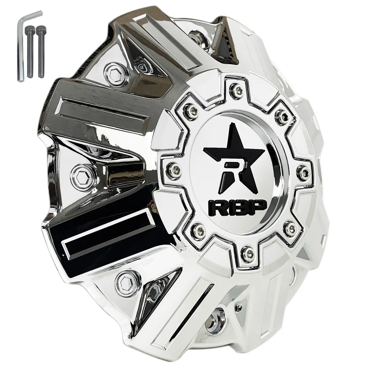 Rbp Wheels Chrome Wheel Rim Center Cap C-1008C / C-1005C (4 Caps) 1