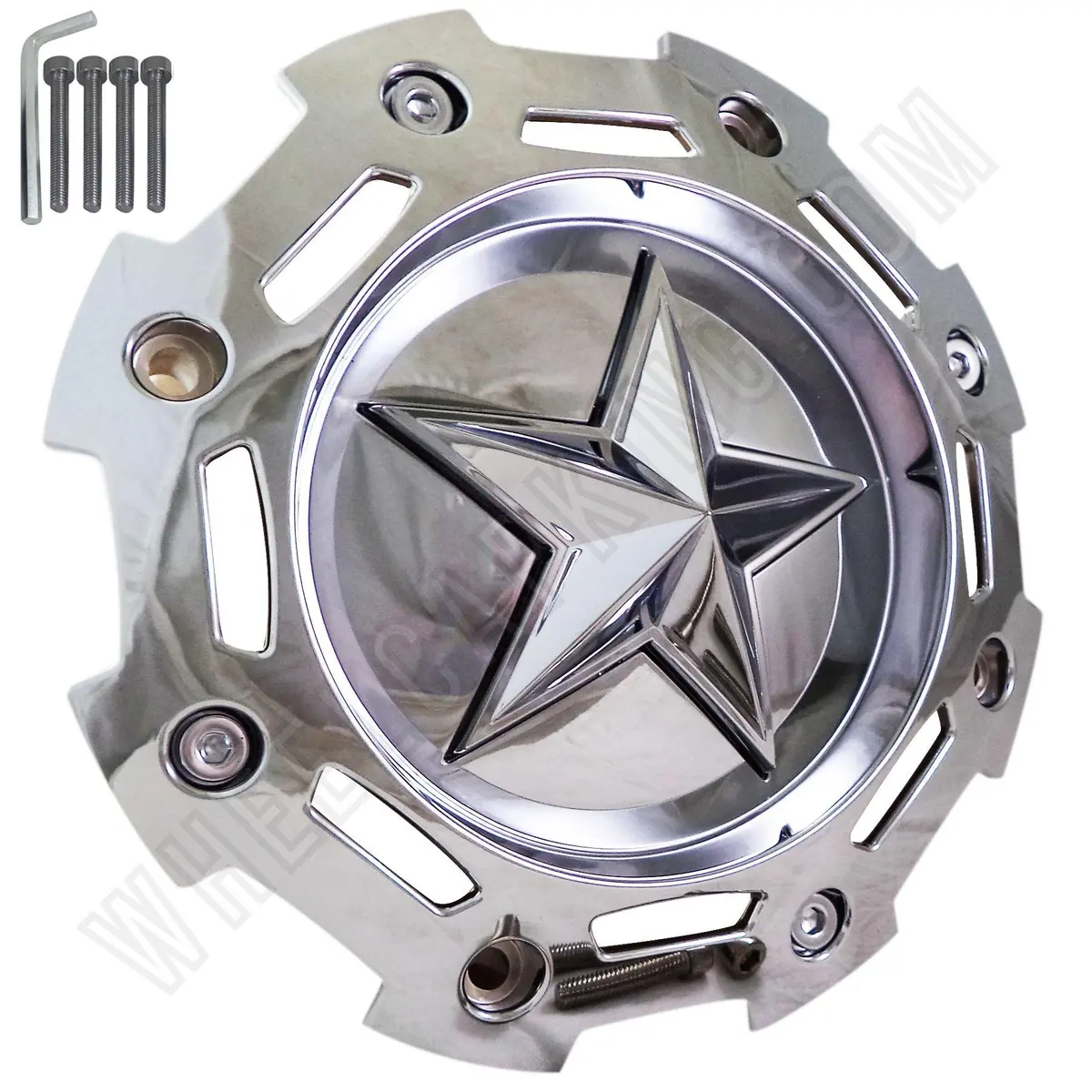 Rockstar By Kmc Wheels Chrome Custom Wheel Center Cap Caps # Sc-190 / S1004-04 / Sc-198 New!! 1