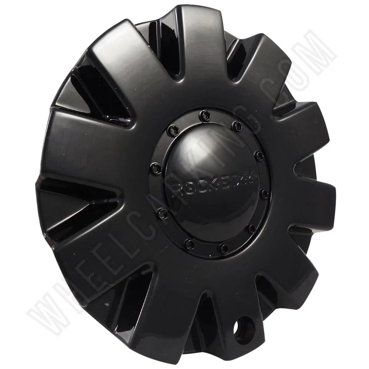 Rockstarr Wheels Gloss Black Custom Wheel Center Cap # C-138 (4 Caps) 1