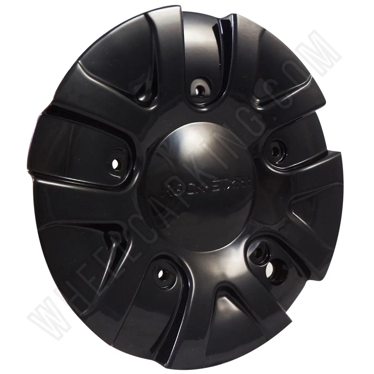 Rockstarr Alloy Wheels Gloss Black Custom Wheel Center Caps # C-139 (4 Caps) 1