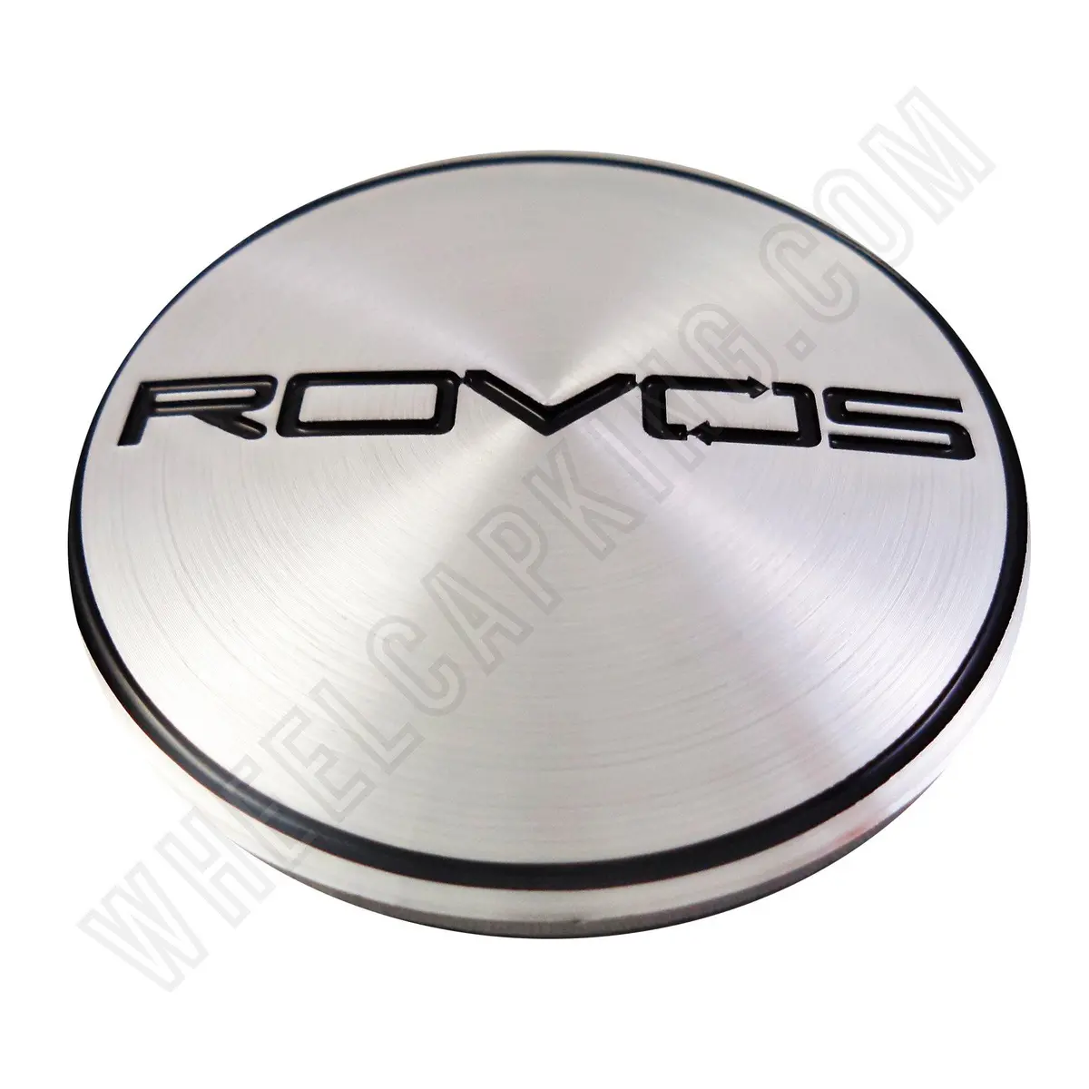 Rovos Wheels Chrome / Black Logo Custom Wheel Center Cap # 188 (1 Cap) 1