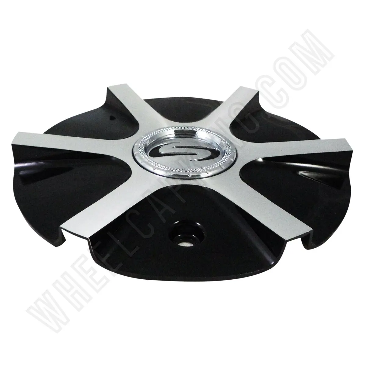 Strada Wheels Gloss Black / Silver Custom Wheel Center Cap Caps # S07 (1 Cap) 1