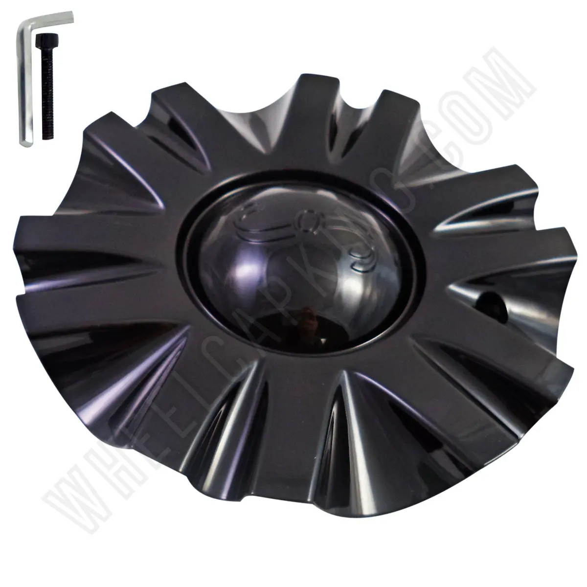 Ssc / Sears Gloss Black Custom Wheel Center Cap # Mcd8243ya01 / Sj106-19 (4 Caps) 1