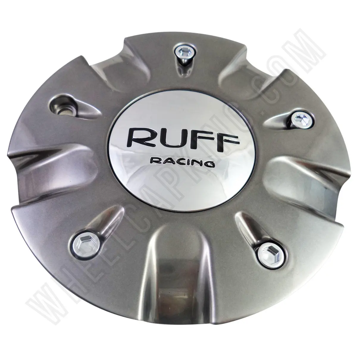 Ruff Racing Gloss Grey Custom Wheel Center Cap # C5079-1-Cap-R935 / C5079-2 (1 Cap) 1