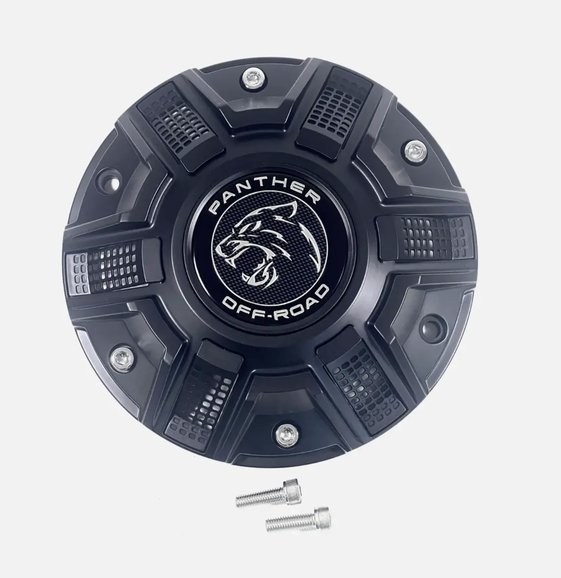 Panther / Ballistic Matte Black Wheel Center Cap Cap Or-D 8H Cap Or-D + Screws 1