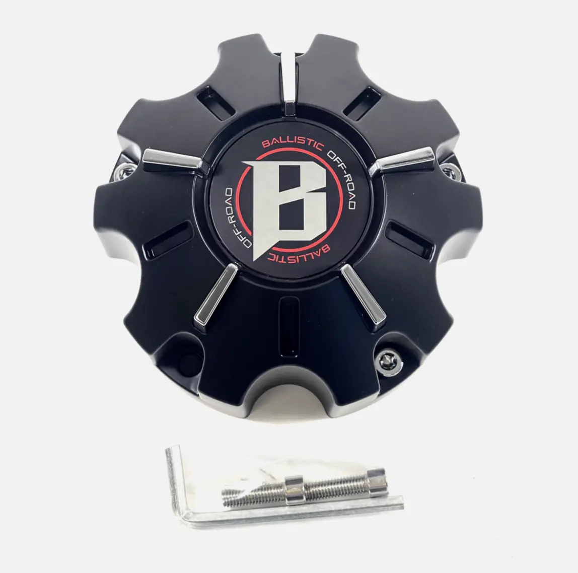 Ballistic Off-Road Wheel Center Cap Matte Black Wx-10-Cap (4 Caps) + Screws 1
