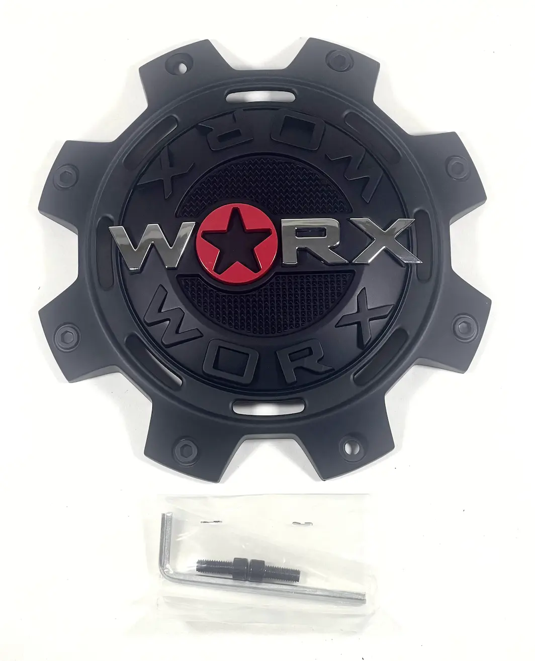 Worx / Ultra Alloy Wheels Matte Black Wheel Center Cap # Wrx-8899Fsb 30171765F-1 +Screws 1