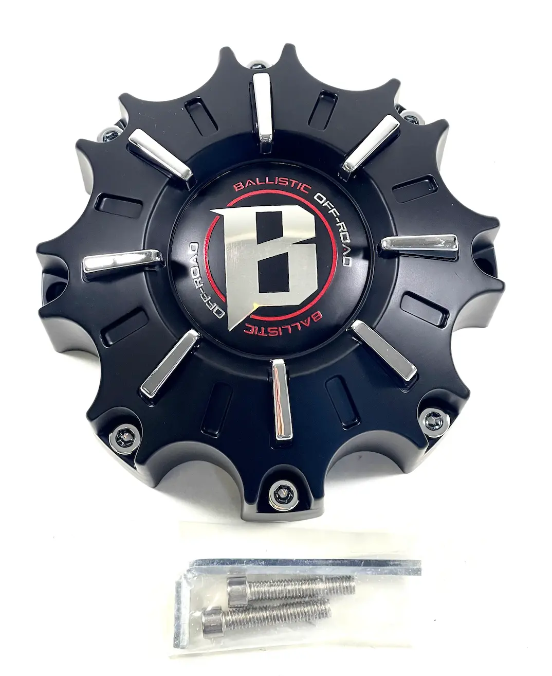 Ballistic Off-Road Wheel Center Cap Matte Black 8 Lug Wx-11-Cap Sgd0010 (4 Caps) + Screws 1