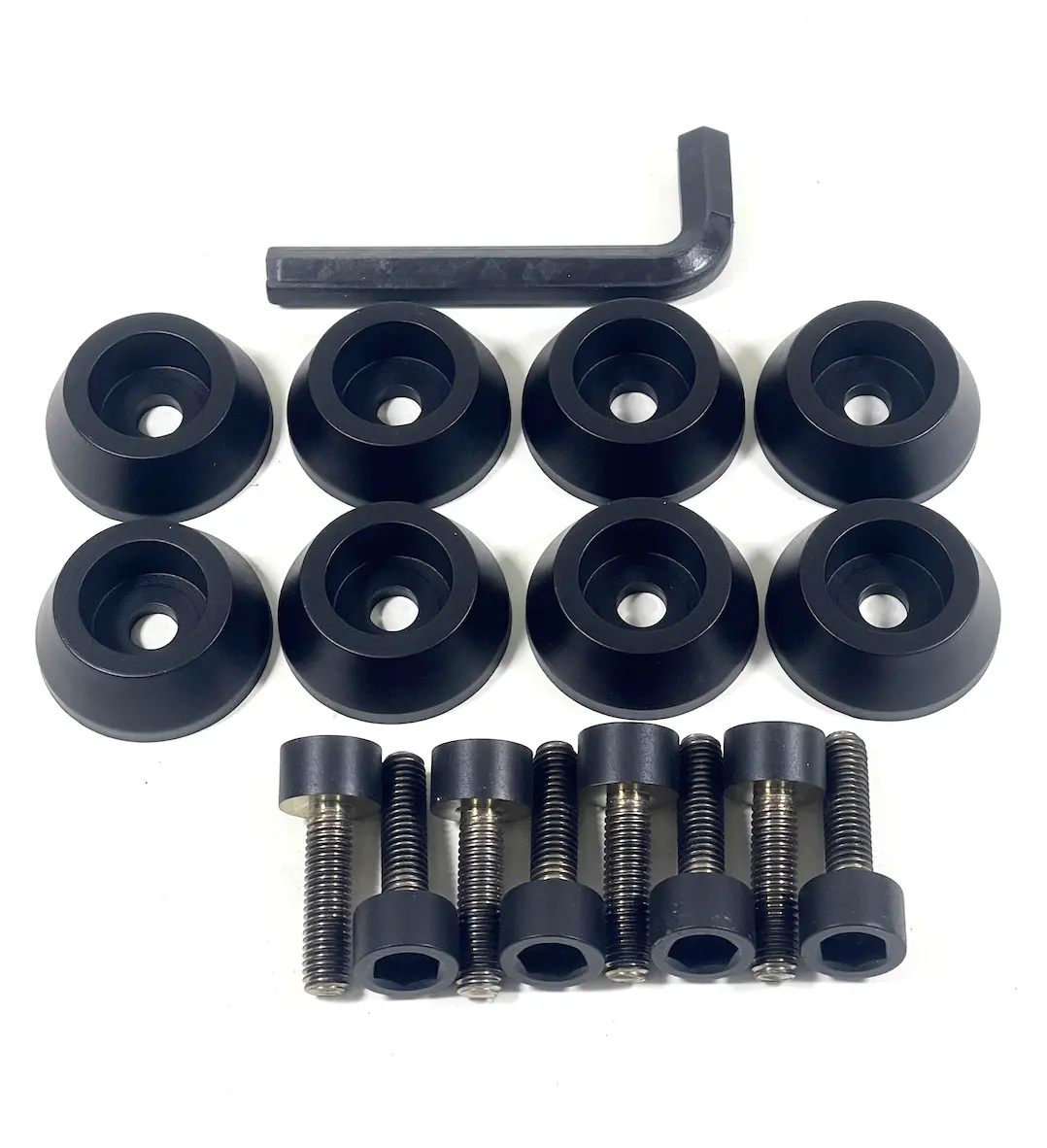 8 - Long Screws 8- Washers Black 1 - Key For Ballistic Jester 814 Wheel Rim 1