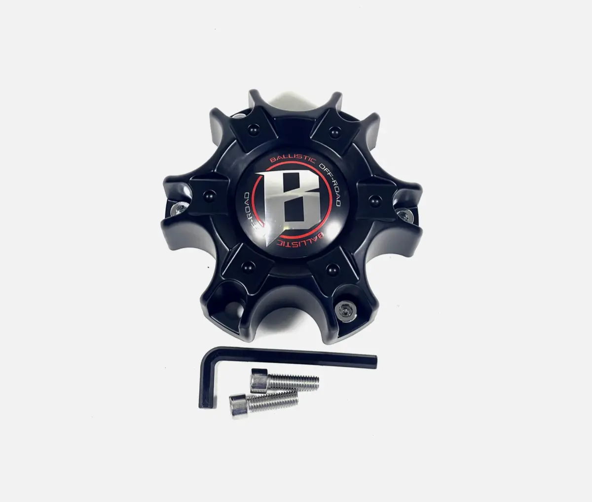 Ballistic Wheel Rim Matte Black Wheel Center Cap Wx-06 / Lg1107-48 Fits 114.3-6H + Screws 1