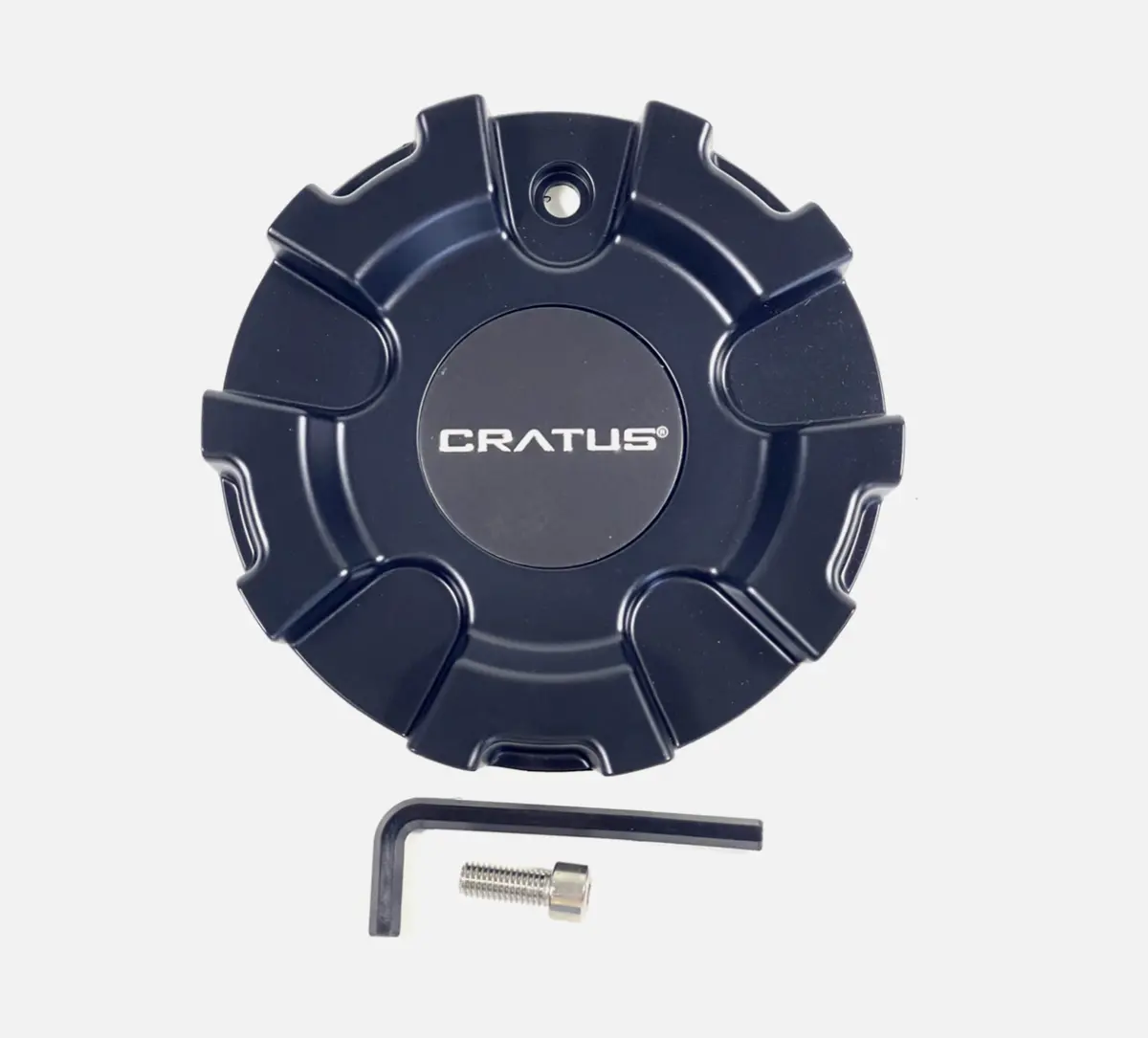 Cratus Wheels Matte Black Custom Wheel Center Cap # Cr 106-Car (1 Cap) + Screws 1