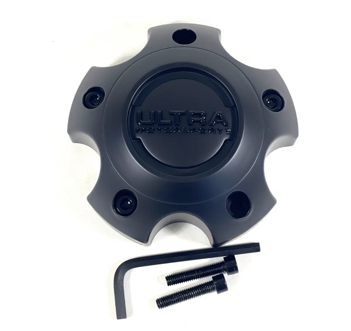 Ultra Motorsports Wheels Flat Black / Black Logo Wheel Center Cap # 89-9755Sbb (1 Cap) 1
