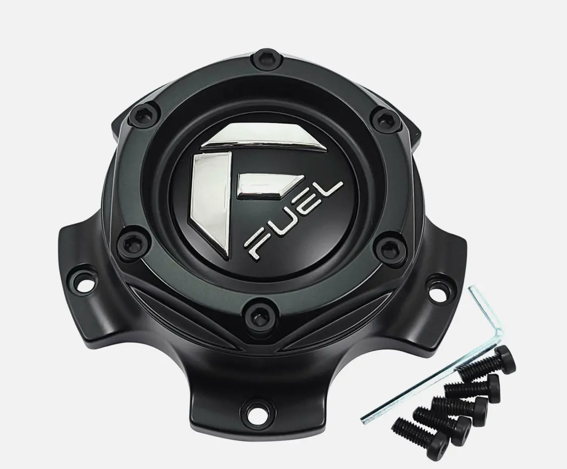 Fuel Wheels Matte Black Wheel Center Cap Caps # 1004-72Mb / 1004-36 + Bolts 1