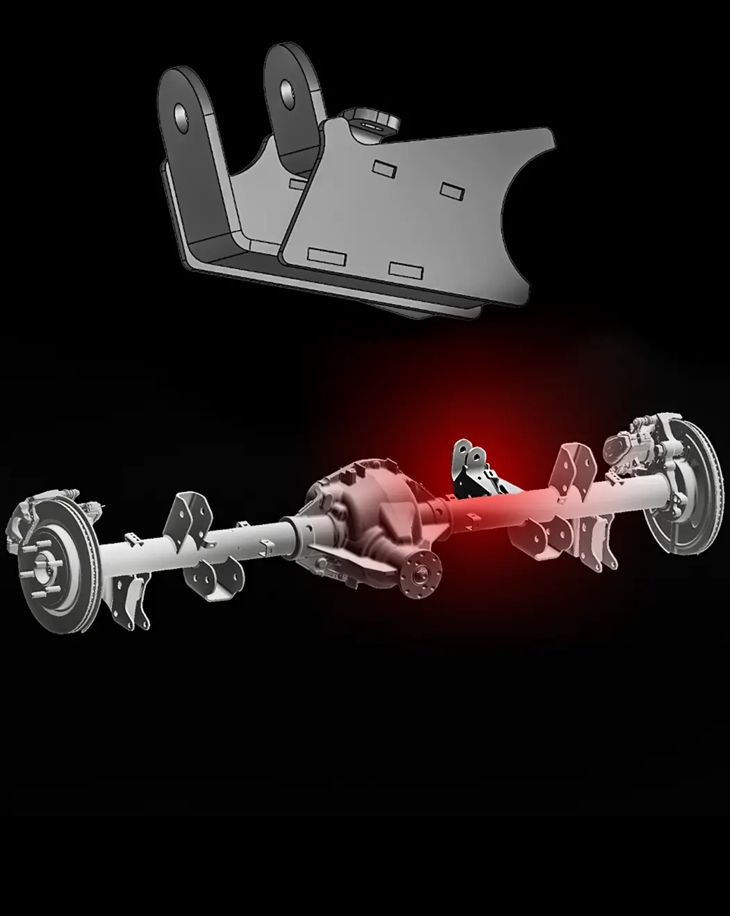 2021–2025 Gen 3 Raptor 5-Link Rear Axle Panhard Bar Mount – Stock Position, Weld-On 1