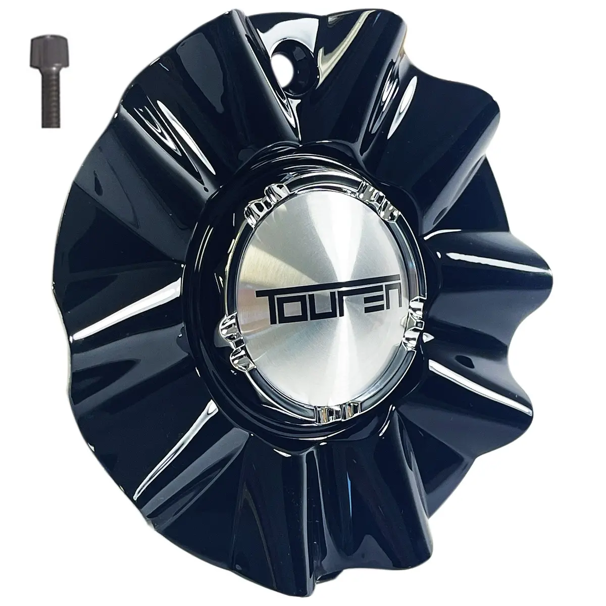 Touren Wheels Rim Center Hub Cap Gloss Black 3222 Tr22 Wheels # C103222b (4 Caps) 1