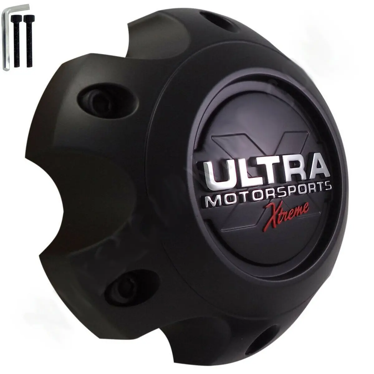 Ultra Motorsports Wheels Xtreme Flat Black Center Caps # 89-9765 / 883S02 / 89-9765Sbx (1 Cap) 6 Lug 1