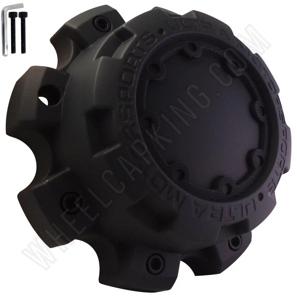 Ultra Motorsports Flat Black Custom Wheel Center Caps # 89-9879 (1 Cap) 1