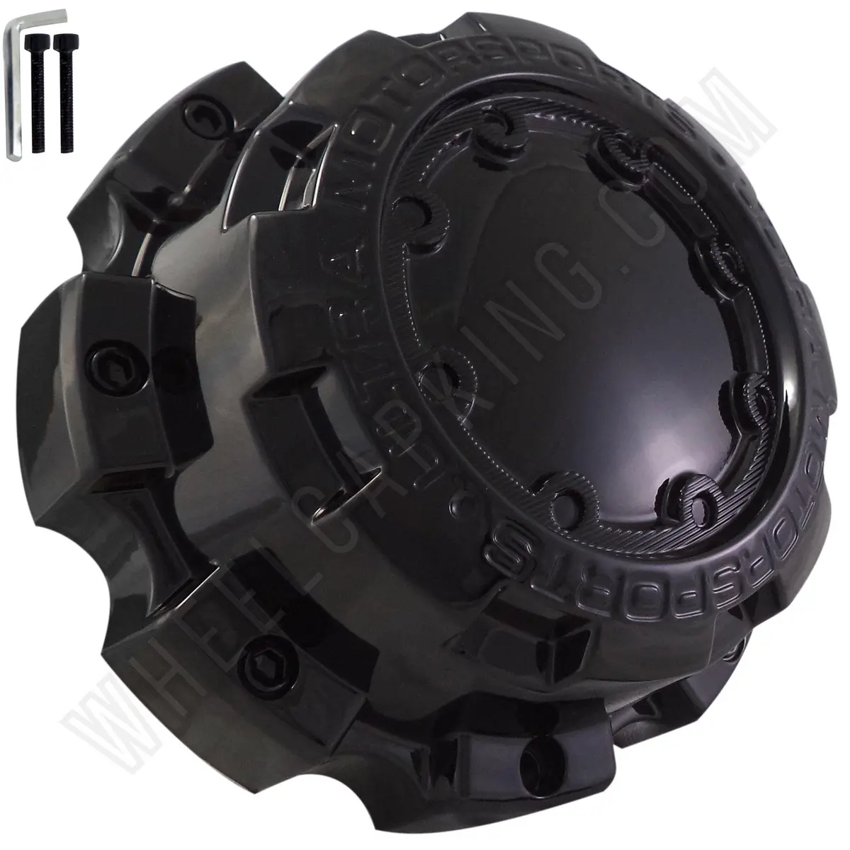 Ultra Wheels Gloss Black Custom Wheel Center Caps # 89-9898 (4 Caps) 1