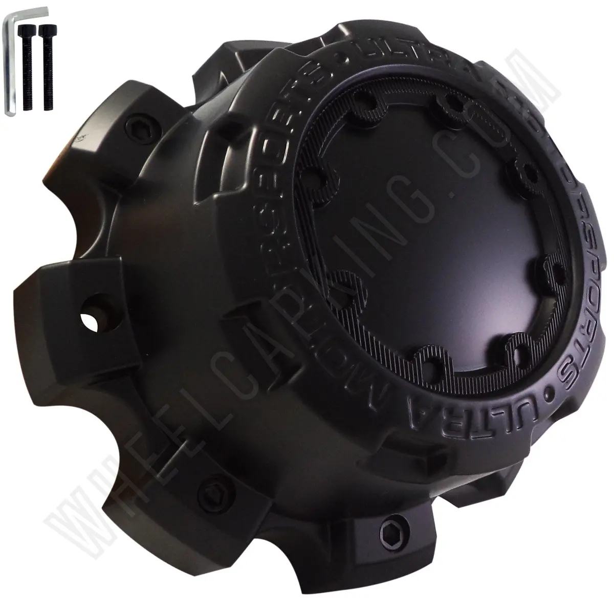 Ultra Wheels Flat Black Custom Wheel Center Caps # 89-9880 (1 Cap) 1