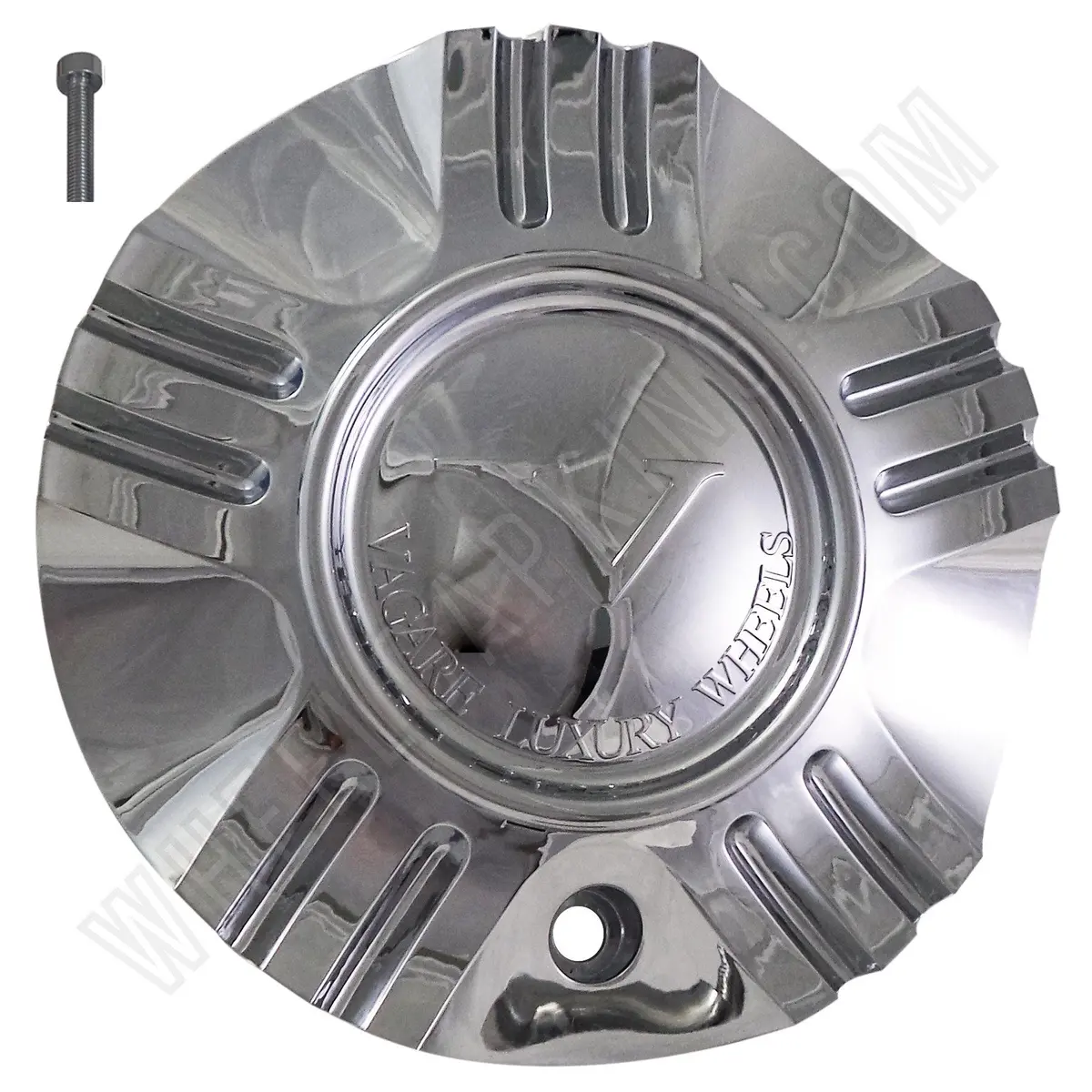 Vagare Wheels Chrome Custom Wheel Center Caps # C-055-1-1/S1050-Ns01 (1 Cap) 1