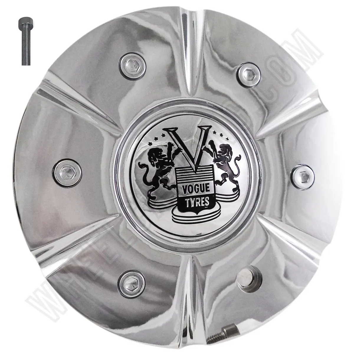 Vogue Wheels Chrome Custom Center Cap # 504H174-1 (1 Cap) 1
