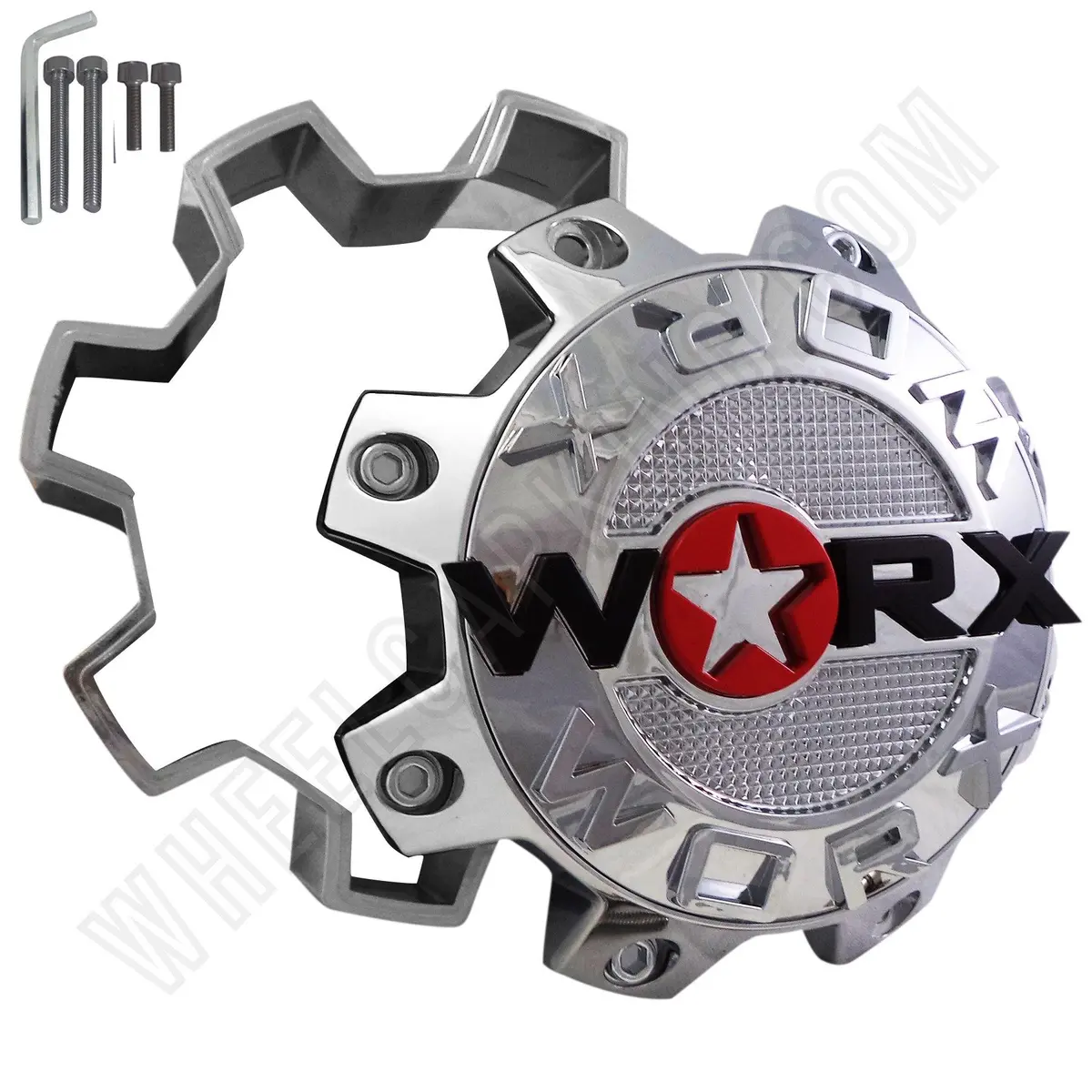 Worx Wheels Chrome Custom Wheel Center Caps # Wrx-8808Lsb / Wrx-8808-Sb-L (1 Cap) 1