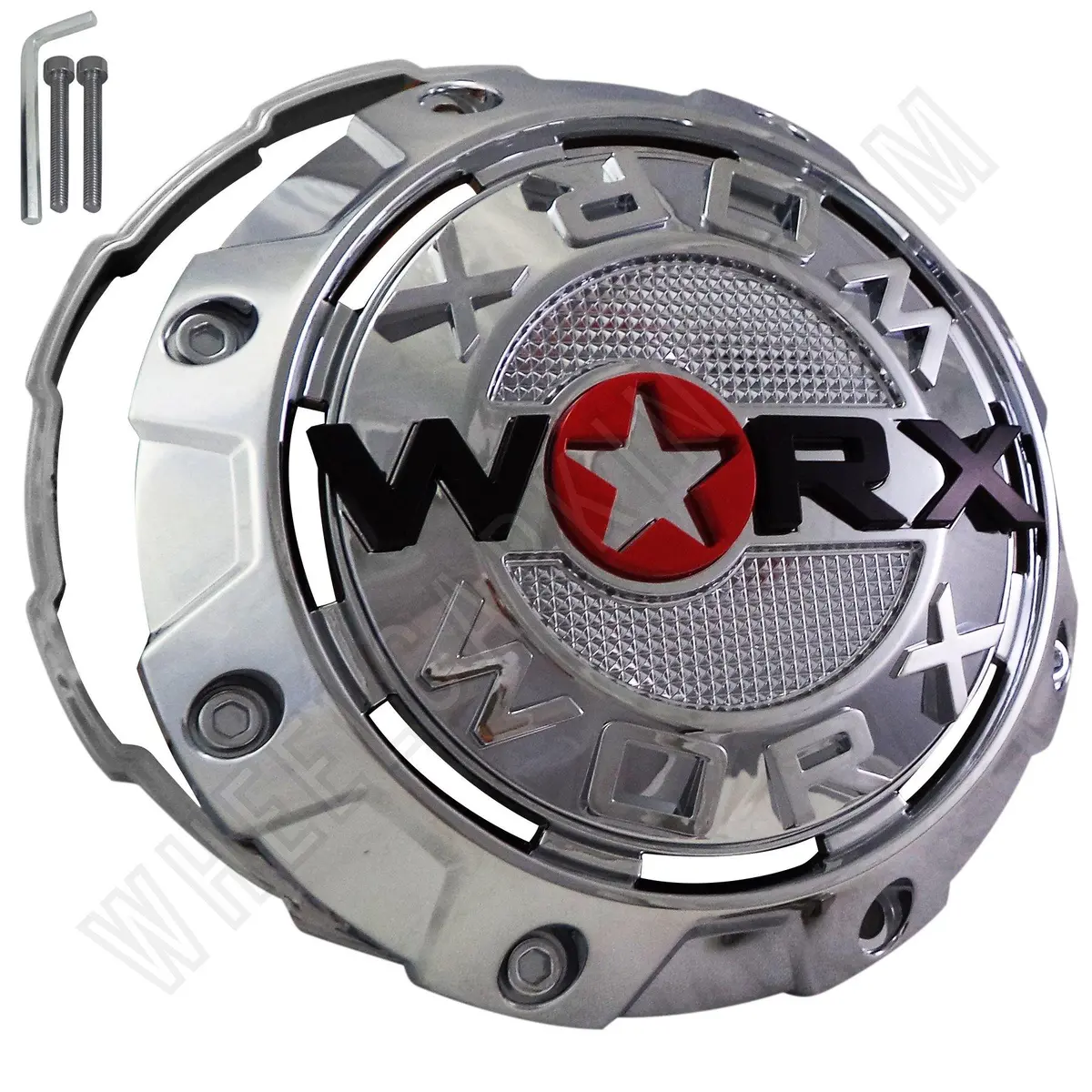 Worx Wheels Chrome Custom Wheel Center Caps # A89-8856L / Wrx-8856L (1 Cap) 1