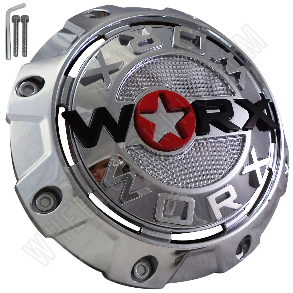 Worx Wheels Chrome Custom Wheel Center Caps # A89-8856 / Wrx-8856 (1 Cap) 1