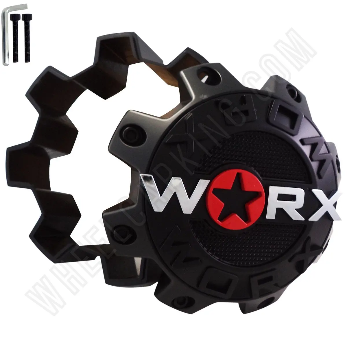 Worx Wheels Matte Black Custom Wheel Center Caps # Wrx-8808Lsb / Wrx-8808-Sb-L (4 Caps) 1