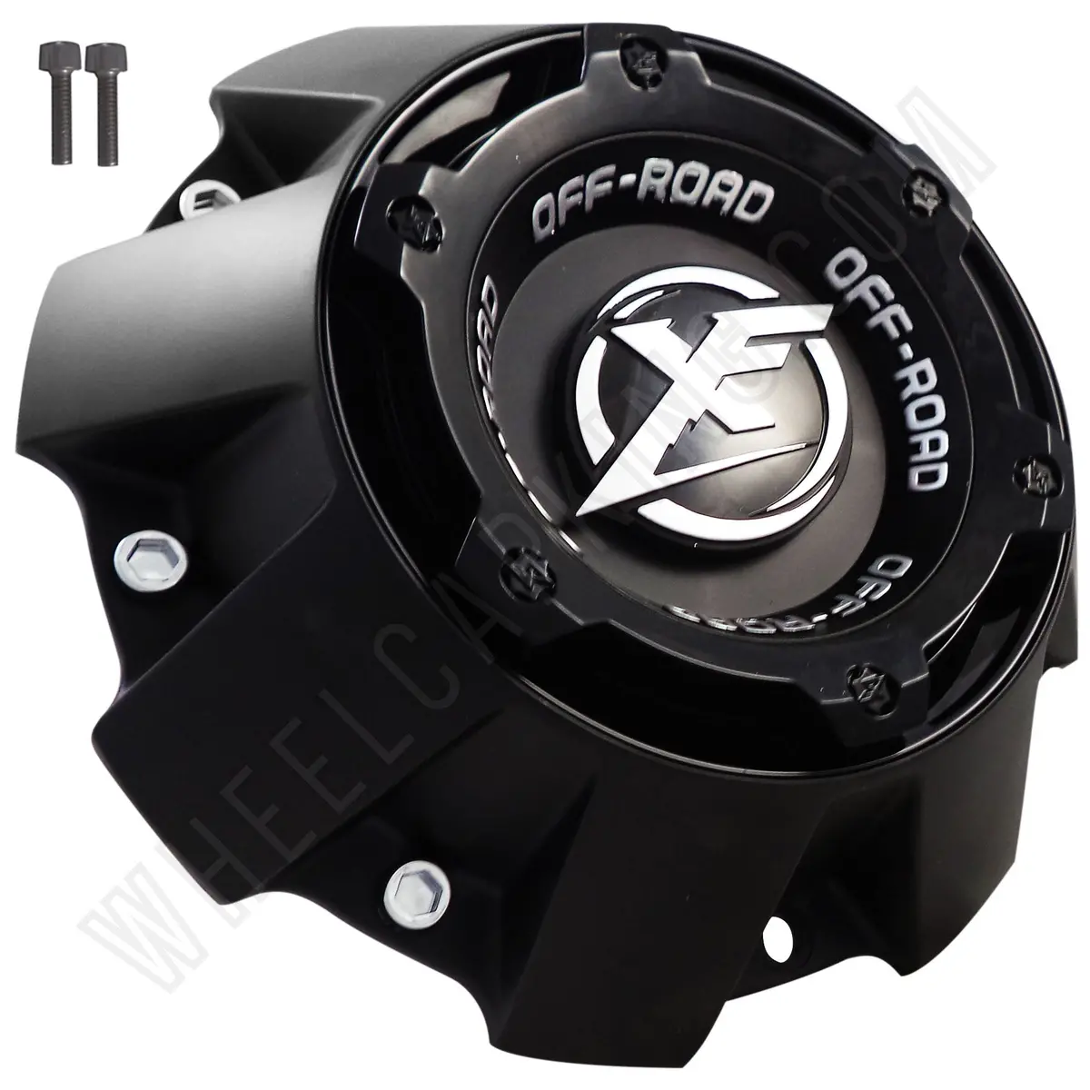 Xf Offroad Wheels Flat Blk/Blk Top Tall Custom Center Cap # 1444L227h (1 Cap) 1