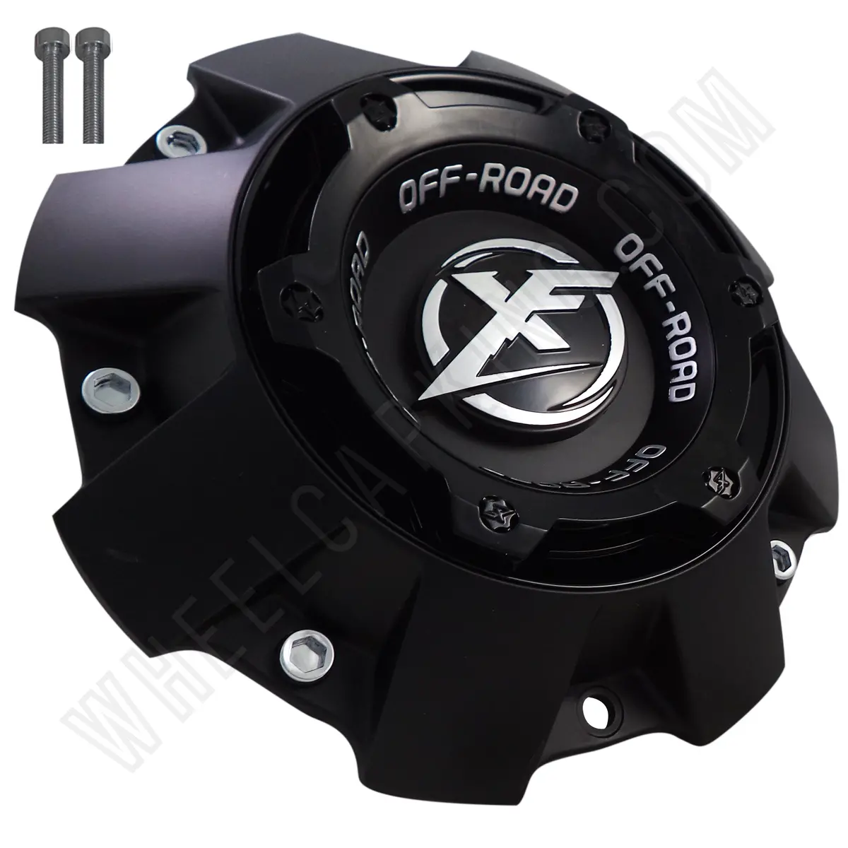 Xf Offroad Wheels Flat Blk/Gloss Black Top Short Custom Center Cap # 1444L227 (1 Cap) 1