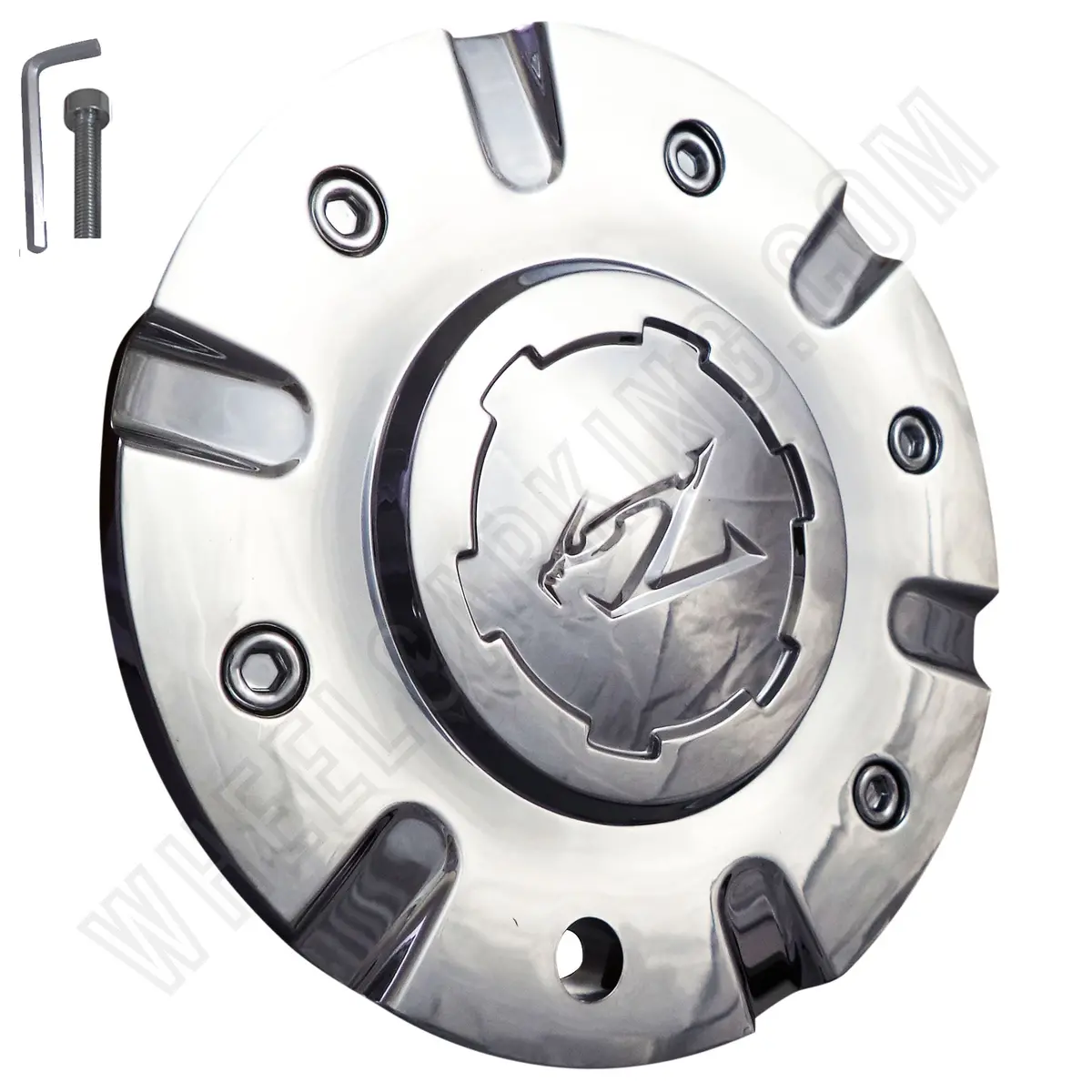 Zinik Z-9 / Cap-Z090 Chrome Wheel Center Cap (4 Caps) Large 1