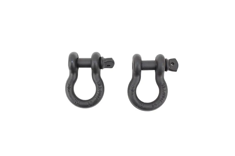 Fishbone Offroad D Ring 3/4In Gloss - Black 2 Piece Set 1