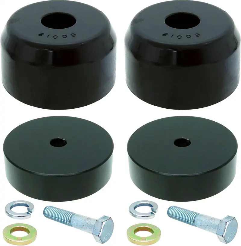 Rockjock Jk Bump Stop Kit Front W/ Billet Aluminum Spacers Urethane Rockjock Bump Stops Hardware 1