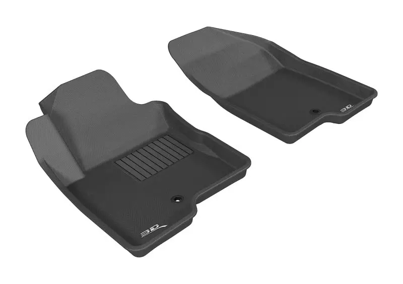 3D Maxpider 2007-2017 Jeep Compass/Patriot Kagu 1St Row Floormat - Black 1
