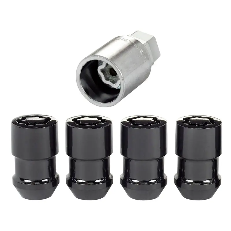Mcgard Wheel Lock Nut Set - 4Pk. (Cone Seat) M12x1.5 / 19Mm & 21Mm Dual Hex / 1.46In. Length - Black 1